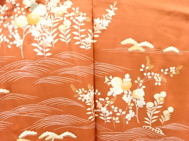 松菊模様絵羽織仮絵羽